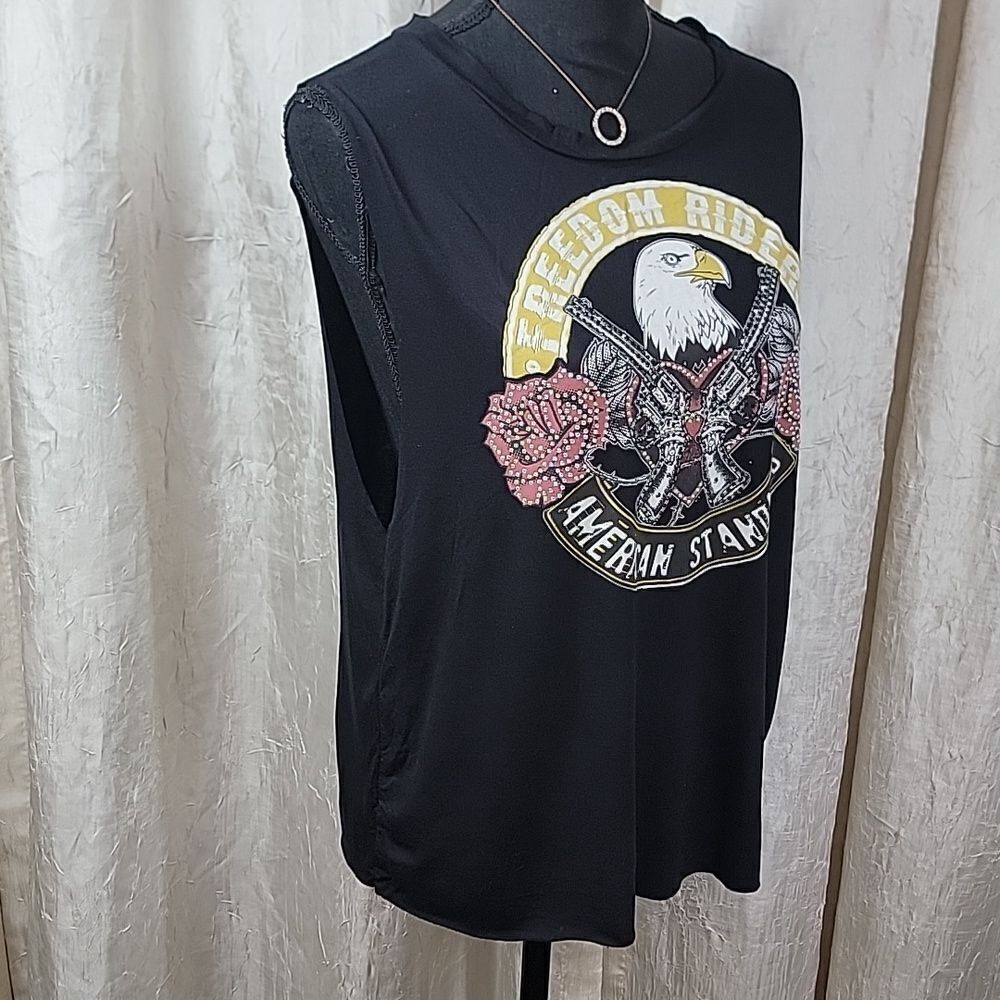 Embellished Black Muscle Tank Top - Picture 10 of 13